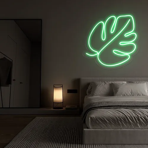 Tropical Monstera Leaf Neon Sign - Australia Promo Now