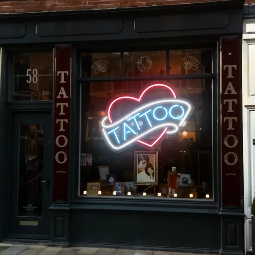 Tattoo Heart Window Neon Sign - Australia Promo Now