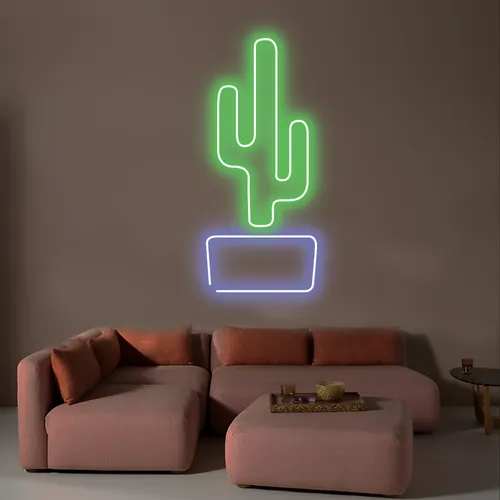 Cactus Vertical Neon Sign - Australia Promo Now