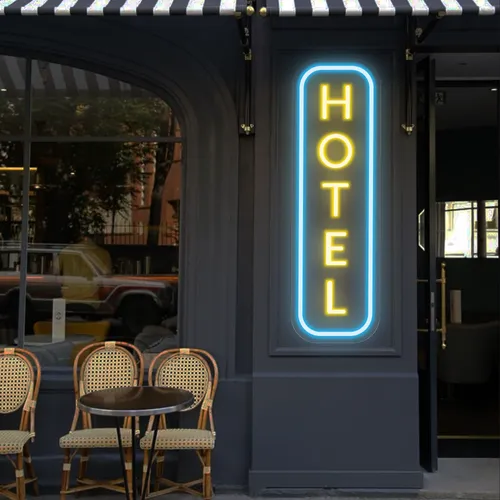 Hotel Vertical Neon Sign - Australia Promo Now