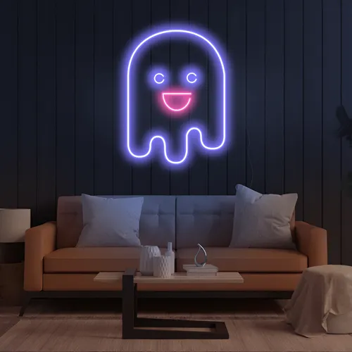 Ghost Cartoon Vertical Neon Sign - Australia Promo Now