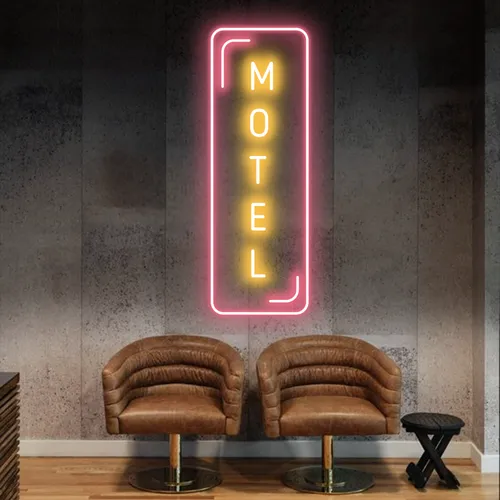 Motel Vertical Neon Sign - Australia Promo Now