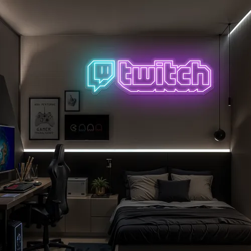 Twitch Streaming Setup Neon Sign - Australia Promo Now
