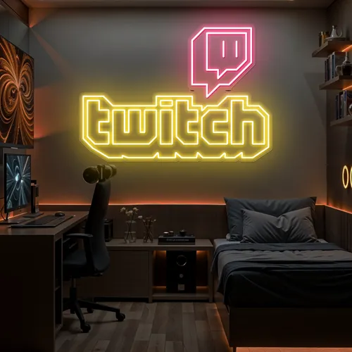 Twitch Bold Glow Neon Sign - Australia Promo Now