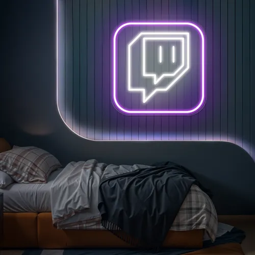 Twitch Logo Bedroom Neon Sign - Australia Promo Now