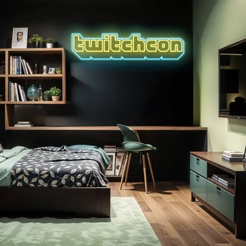 TwitchCon Bedroom Aesthetic Neon Sign - Australia Promo Now