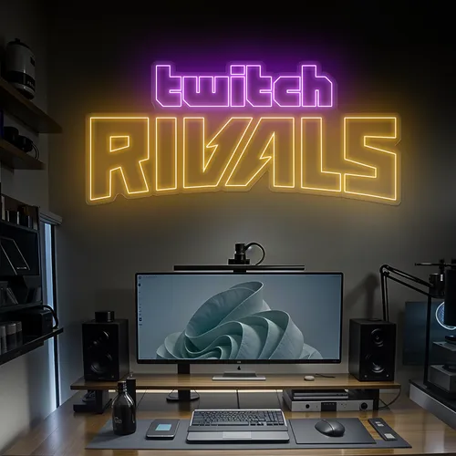 Twitch Rivals Gaming Setup Neon Sign - Australia Promo Now