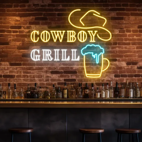 Cowboy Grill Neon Sign - Australia Promo Now