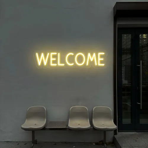 Welcome Block Neon Sign - Australia Promo Now