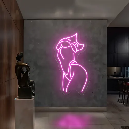 Body Outline Side Pose Neon Sign - Australia Promo Now