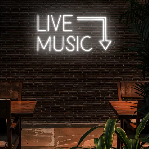 Live Music Neon Sign - Australia Promo Now