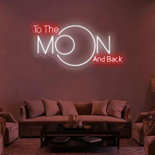 To The Moon and Back Neon Sign - Australia Promo Now
