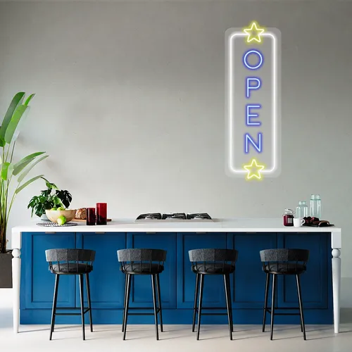 Custom Vertical Neon Open Signs - Australia Promo Now