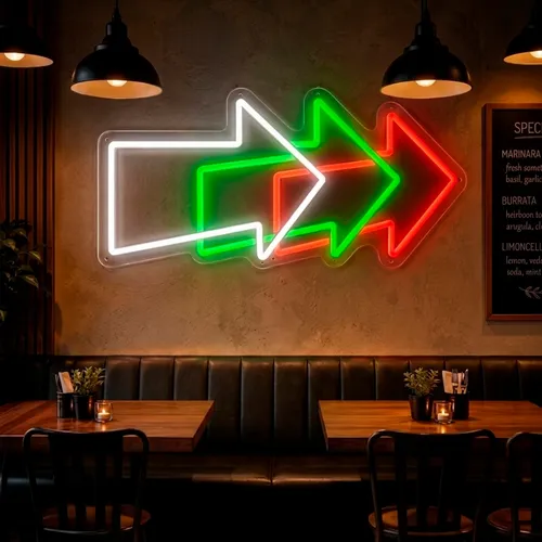 Custom Neon Arrow Signs - Australia Promo Now
