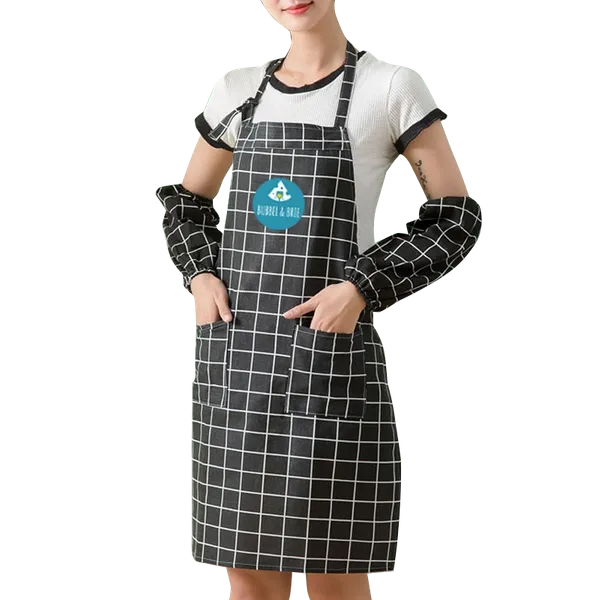 Cotton Linen Plaid Apron Set - Australia Promo Now