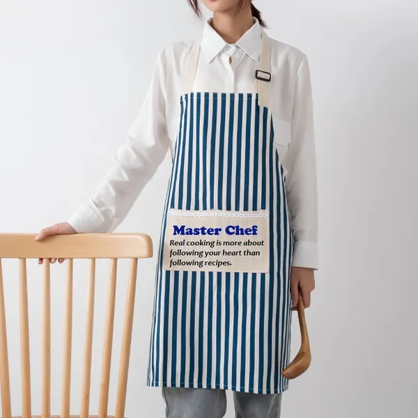 Cotton and Linen Striped Apron - Australia Promo Now