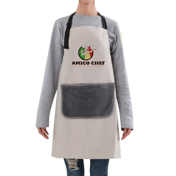 Floral Apron with Hand Wiping Pocket - Australia Promo Now