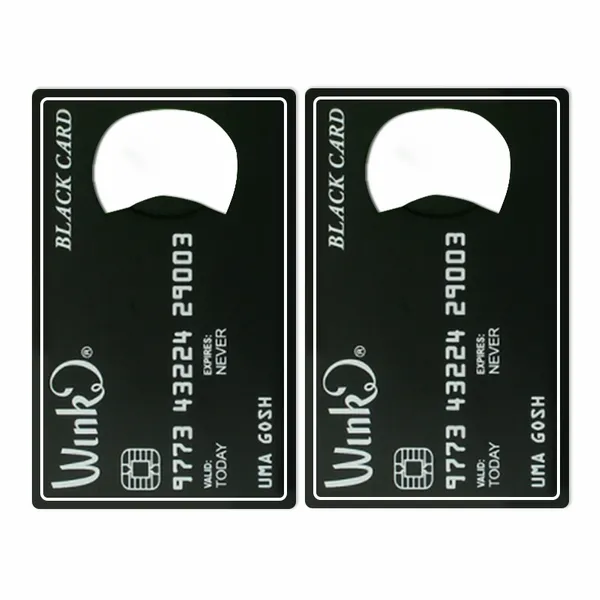 Black Card Shaped Bottle Opener - Australia Promo Now