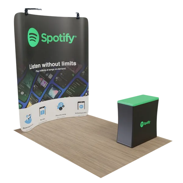 Custom Curved Zip Up Trade Show Display Backdrop Booth Stand 8' x 8' - Australia Promo Now
