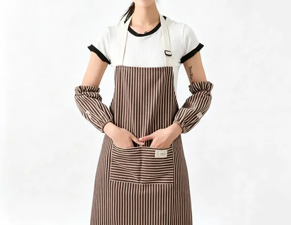 Striped Cotton and Linen Apron - Australia Promo Now
