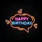 Happy Birthday in Bubble Thought Neon Sign - Australia Promo Now