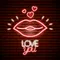 Lips with Love You Neon Sign - Australia Promo Now
