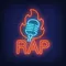 Rap Microphone Flame Neon Sign - Australia Promo Now