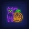 Scary Pumpkin Cat Neon Sign - Australia Promo Now