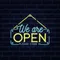 We Are Open Blue and Yellow Neon Sign - Australia Promo Now