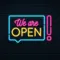 We Are Open Neon Sign - Australia Promo Now