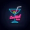 Cocktail Bar Glass & Zip Neon Sign - Australia Promo Now