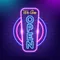 We are Open Vertical Neon Sign - Australia Promo Now