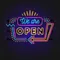 We Are Open Modern Neon Sign - Australia Promo Now