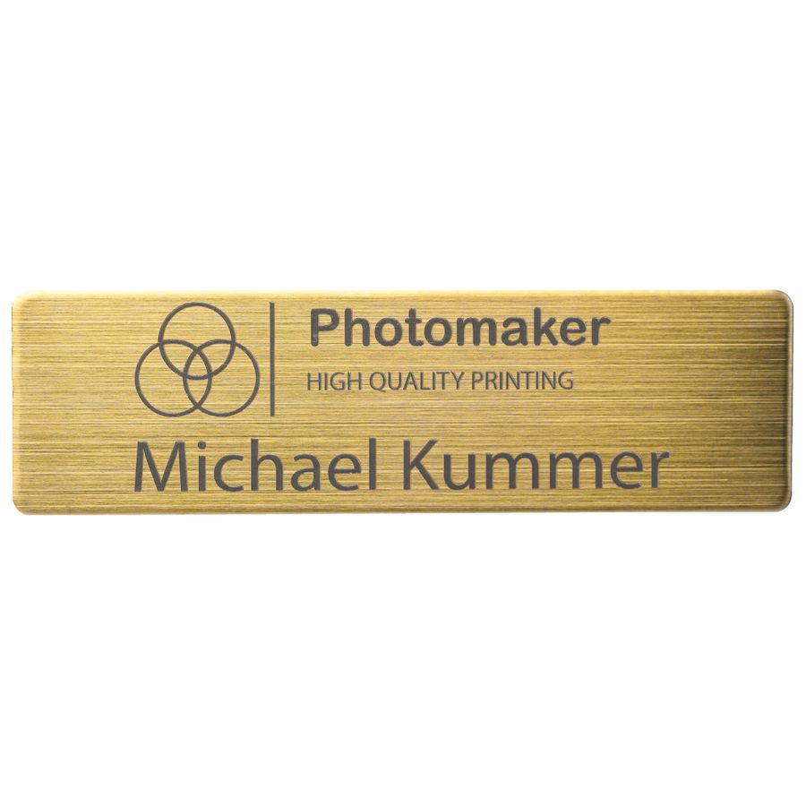 Engraved Metal Name Badges - Australia Promo Now