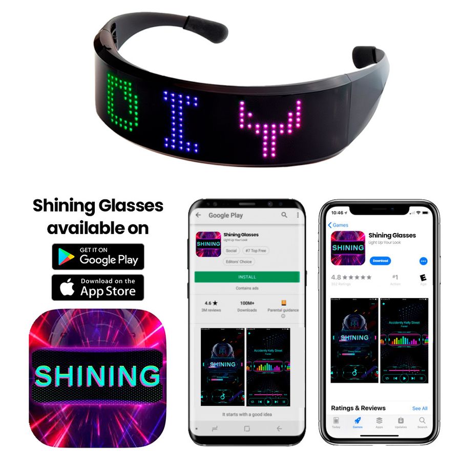 LED Light Up Glasses with Bluetooth - Australia Promo Now