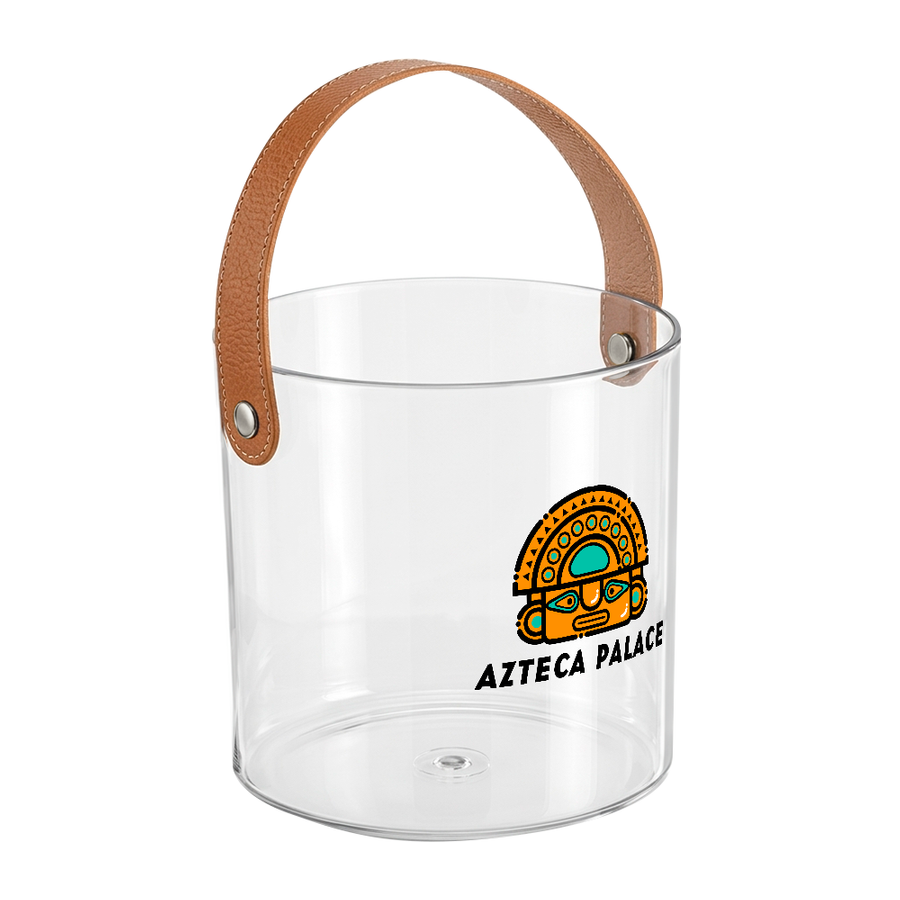 Leather-Strap Clear Drink Buckets - Australia Promo Now