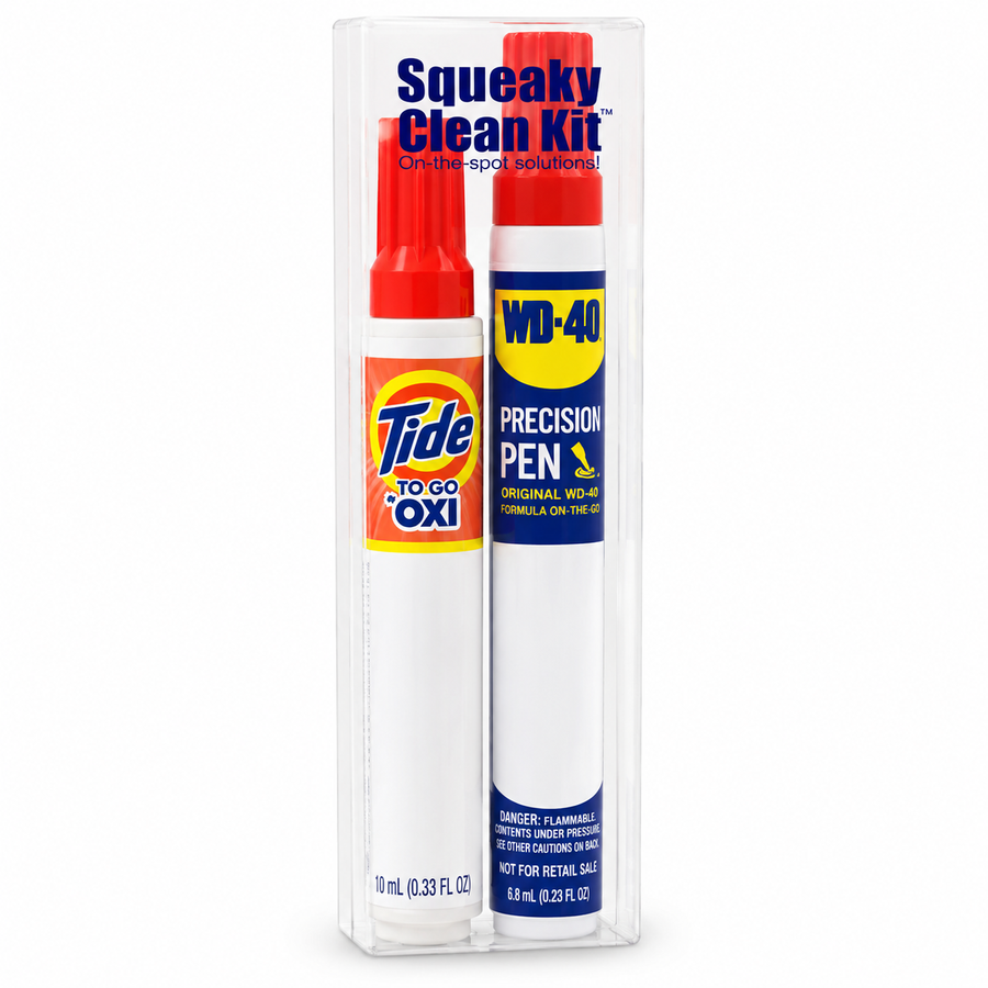Squeaky Clean Kit - WD-40® Precision Pens and Tide® to Go + Oxi Travel Kits - Australia Promo Now