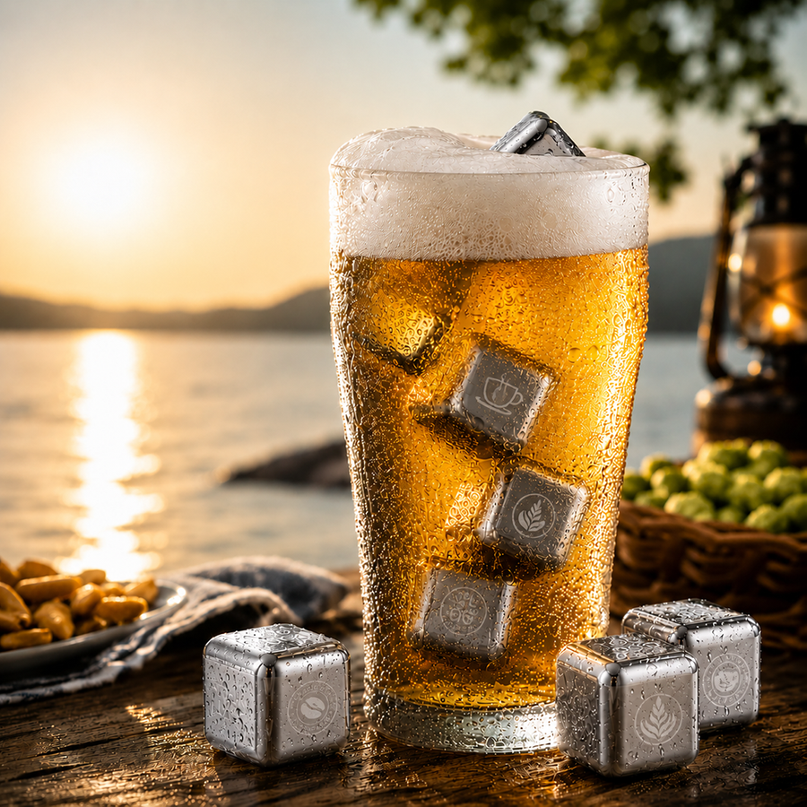 Silver Stainless Steel Ice Cubes - Australia Promo Now