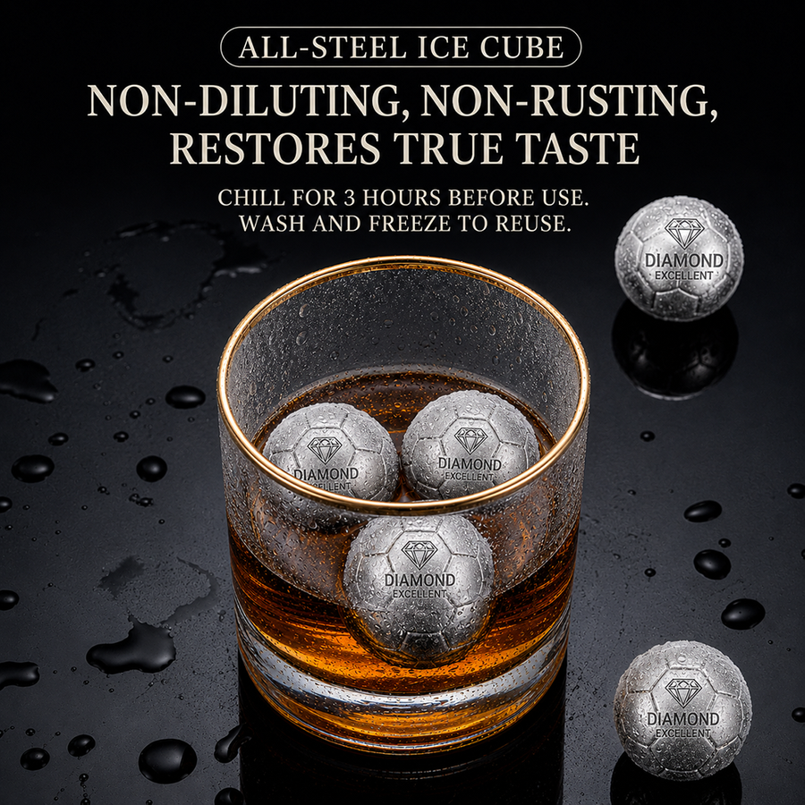 Soccer Ball Stainless Steel Ice Cubes - Australia Promo Now