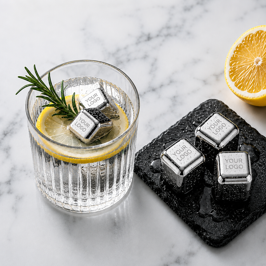 Silver Stainless Steel Ice Cubes - Australia Promo Now
