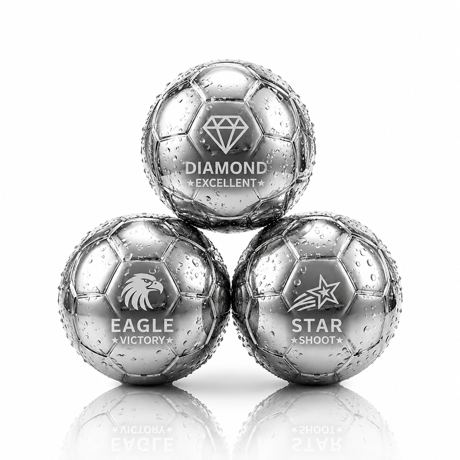 Soccer Ball Stainless Steel Ice Cubes - Australia Promo Now