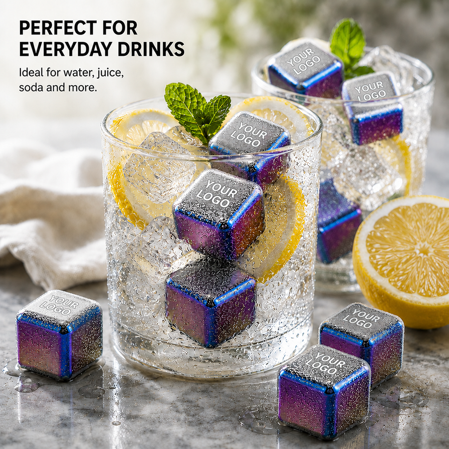 Rainbow Stainless Steel Ice Cubes - Australia Promo Now