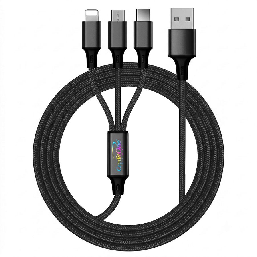 Nylon Braided 3-in-1 Charging Cables - Australia Promo Now