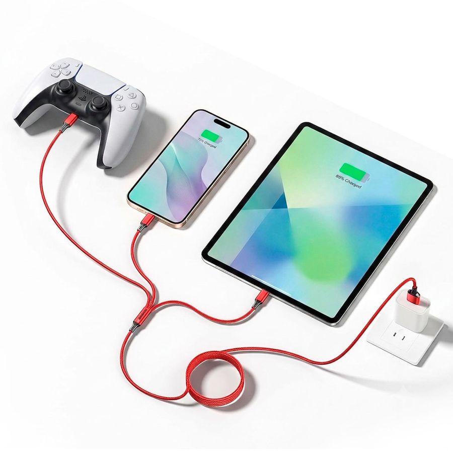 Nylon Braided 3-in-1 Charging Cables - Australia Promo Now