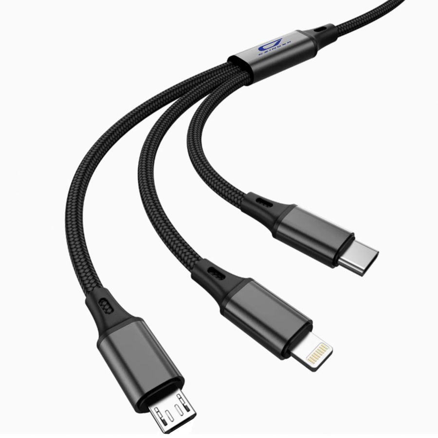 Nylon Braided 3-in-1 Charging Cables - Australia Promo Now
