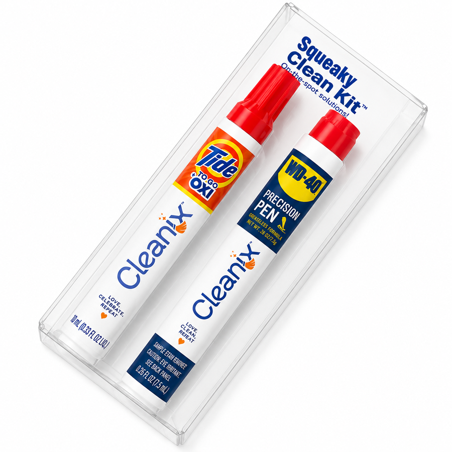 Squeaky Clean Kit - WD-40® Precision Pen and Tide® to Go + Oxi Travel Kits - Australia Promo Now