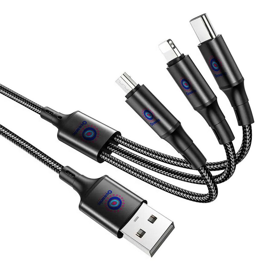 Nylon Braided 3-in-1 Charging Cables - Australia Promo Now